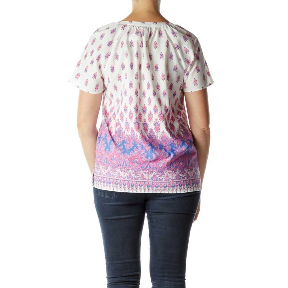 Talbots Pink Blue Print Blouse - Picture 2 of 3